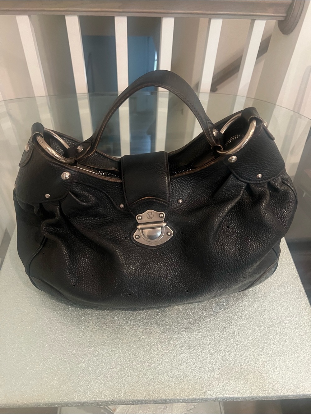 Louis Vuitton vintage mahina black solar monogram noir bag